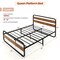Costway Metal Bed Frame Arc Platform Headboard Footboard Mattress Foundation Black